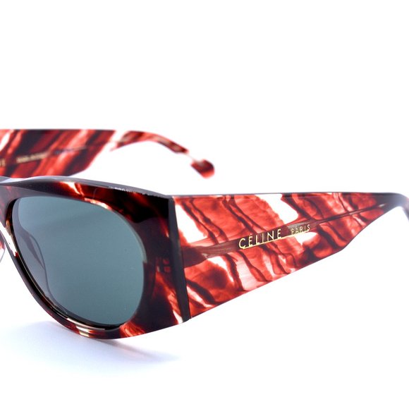 NEW CELINE PARIS CL40029I 54N RUBY RED GREY LENS AUTHENTIC SUNGLASSES - Picture 11 of 14